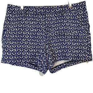 Level 99 Women’s Cindie Print Stretch Tencel Short Blue Size 30 EUC